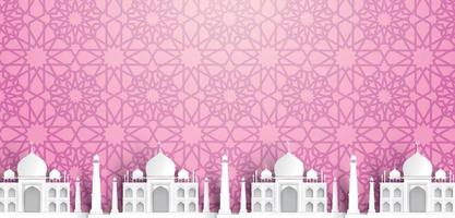 blank mosque text background, modern elegant islamic design vector