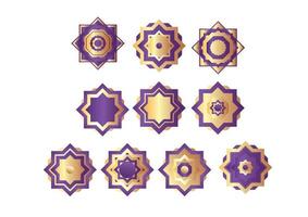 set of mandala islamic concept vector