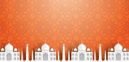 blank mosque text background, modern elegant islamic design vector