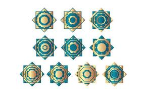 set of mandala islamic concept vector