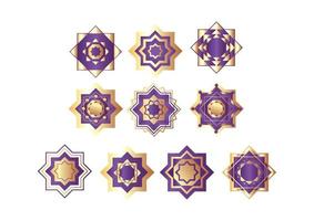 set of mandala islamic concept vector