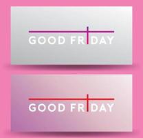 Good Friday vector Illustration Background for greeting card, poster - Translation of text , Good Friday