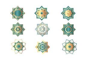 set of mandala islamic concept vector