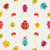 Bug Seamless Pattern Background vector