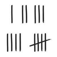 Tally marks on white board vector
