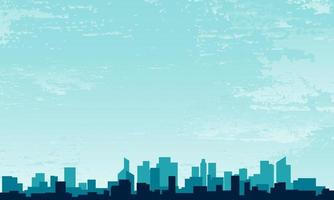 Silhouette of the city in a flat style. Can be used for green city, recreation zone. vector