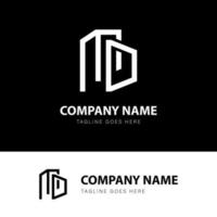 plantilla de diseño de logotipo de letra md. letra md para identidad corporativa o de marca vector