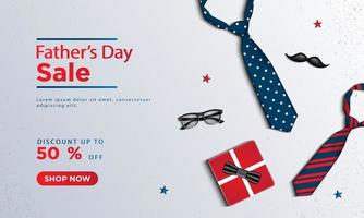 Fathers Day Sale Promotion Background. vector