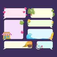 Flat Decorative Chat Bubble Collection vector