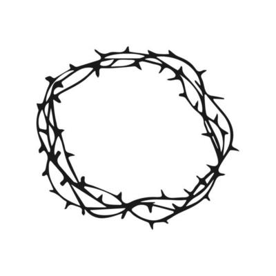 wreath of thorns illustration vector