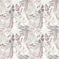 Botanical seamless pattern with tropical leaves and branches. Endless texture in boho style for t shirt print, wallpaper, textile, fabric etc. Vector illustration isolated on white background