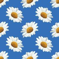 hand draw daisy seamless pattern vector