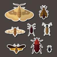 Spring Insect Sticker vector