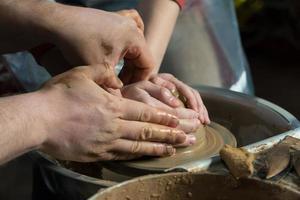 children's pottery studio photo