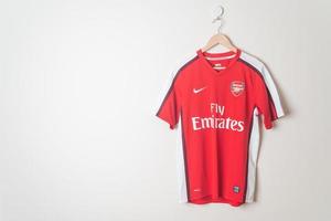 Bangkok, Thailand - Jan 18, 2022 - Arsenal retro shirt home jersey season 2008-2010 photo