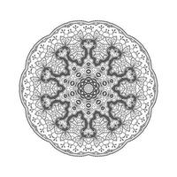 hermoso diseño de mandala de arte lineal vector