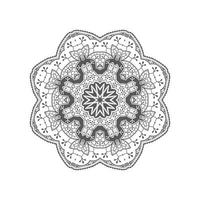 beautiful line art mandala vector for design