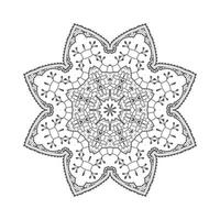 hermoso vector de mandala de arte de línea para el diseño