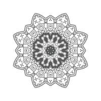 hermosa línea arte mandala vector