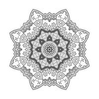 hermosa línea arte mandala vector