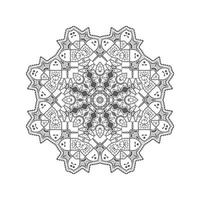 vector de mandala de arte lineal para diseño