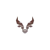 Bull icon logo, buffalo head icon logo vector