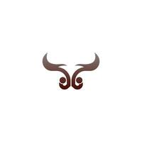 Bull icon logo, buffalo head icon logo vector