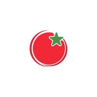 Ilustración de vector de diseño de logotipo de icono de tomate