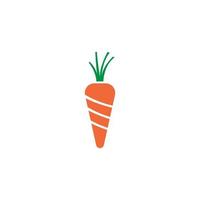 plantilla de diseño plano de logotipo de icono de zanahoria vector