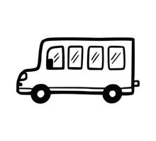 Bus car. Doodle sketch scribble style vector