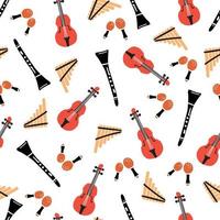 seamless pattern of musical instrument