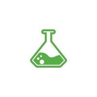 vector de plantilla de diseño de icono de logotipo de laboratorio de botella de ciencia