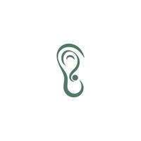 Ears logo icon flat design template vector