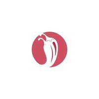 Chilli, red pepper icon logo design illustration vector