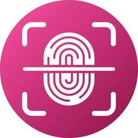 Fingerprint Scan Icon Style vector