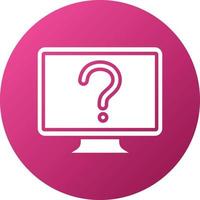 Online Question Icon Style vector