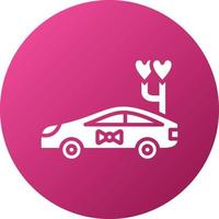 Wedding Car Icon Style vector