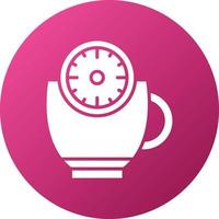 estilo de icono de tiempo de café vector