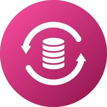 estilo de icono de copia de seguridad de datos vector