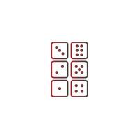 Dice icon logo design template illustration vector