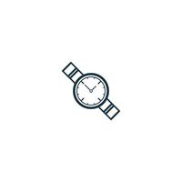 Clock time icon logo design template vector