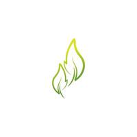 Green leaf, natural leaf icon logo design template vector