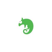 ilustración de plantilla de diseño de icono de logotipo de camaleón vector