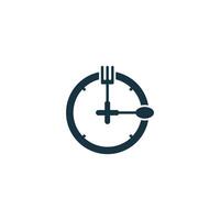 Clock time icon logo design template vector