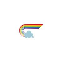 plantilla de ilustración de diseño de logotipo de icono de arco iris vector