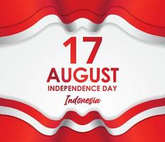 17 de agosto día de la independencia de indonesia ilustración de diseño vector