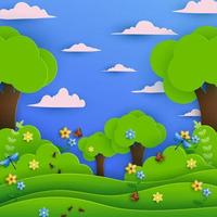 Spring Insects Background vector