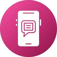 Mobile Chat Icon Style vector