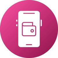 Mobile Wallet Icon Style vector