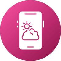 Mobile Weather Icon Style vector
